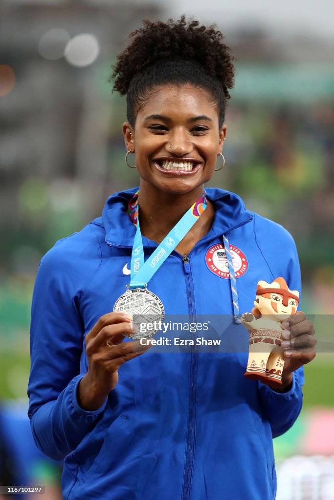 Anna Cockrell Anna Cockrell of United States in the podium of Women's 400m Hurdles ...