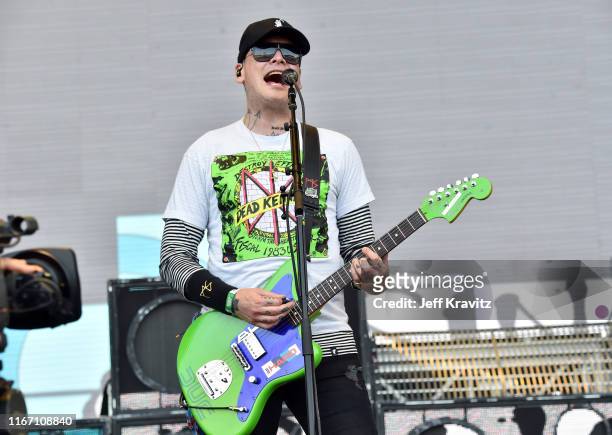 Matt Skiba of Blink-182 performs onstage during the 2019 Outside Lands Music And Arts Festival at Golden Gate Park on August 09, 2019 in San...