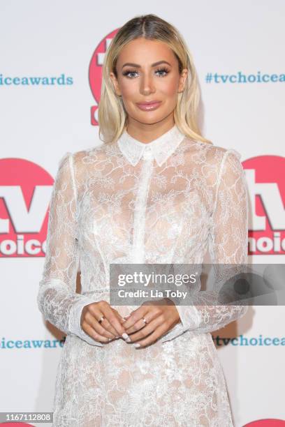 Olivia Attwood attends The TV Choice Awards 2019 at Hilton Park Lane on September 9, 2019 in London, England.