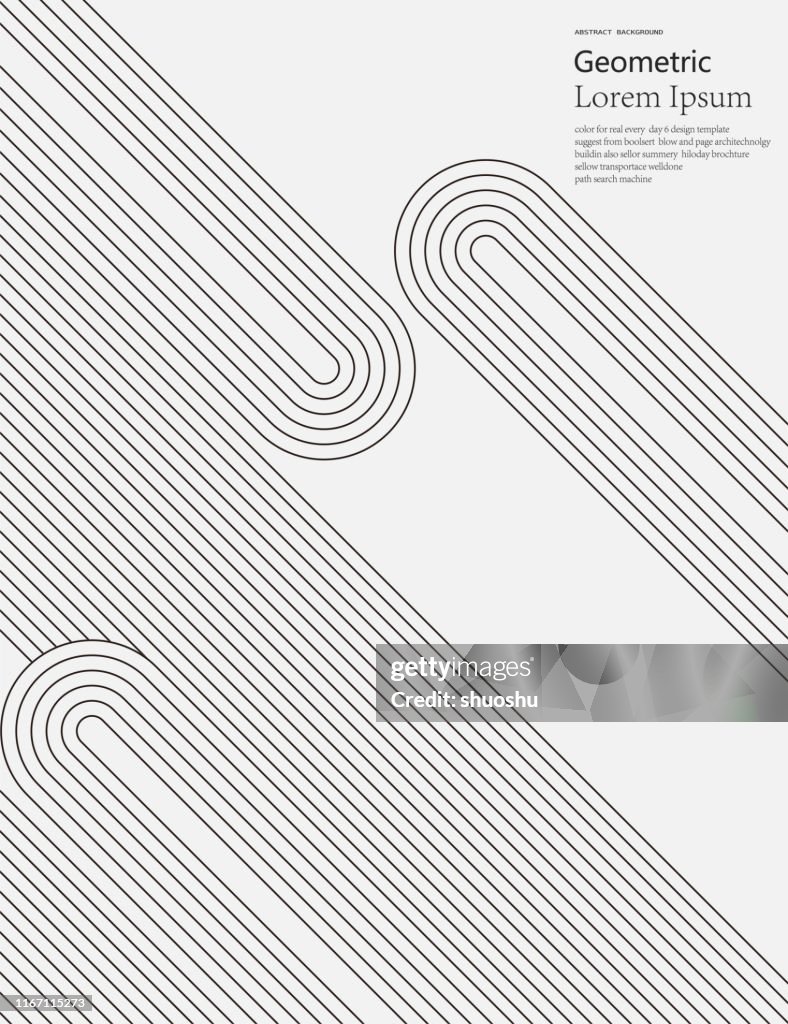 Zwart-wit geometrische stijl lijnpatroon achtergrond