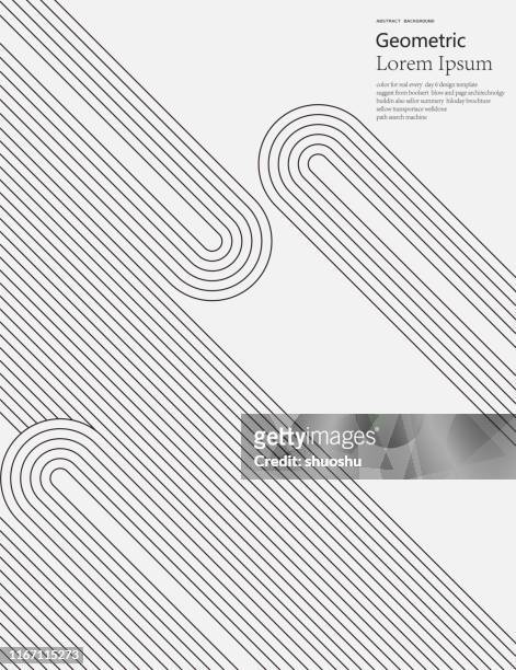 black and white geometric style line pattern background - strip stock illustrations