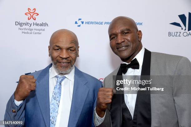 Heavyweight boxing legends Mike Tyson and Evander Holyfield attend the 19th annual Harold and Carole Pump Foundation Gala at The Beverly Hilton Hotel...