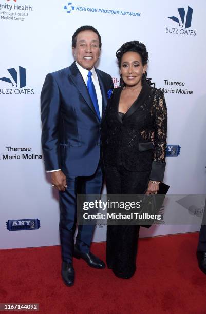 Motown legend Smokey Robinson and Frances Glandney attend the 19th annual Harold and Carole Pump Foundation Gala at The Beverly Hilton Hotel on...