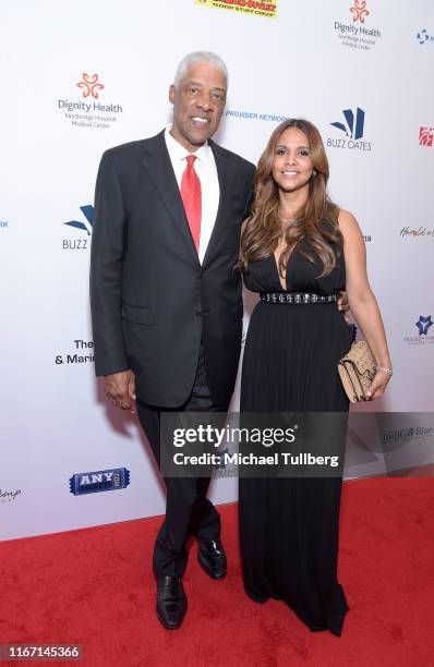 Legend Julius "Dr. J" Erving and Dorys Madden attend the 19th annual Harold and Carole Pump Foundation Gala at The Beverly Hilton Hotel on August 09,...