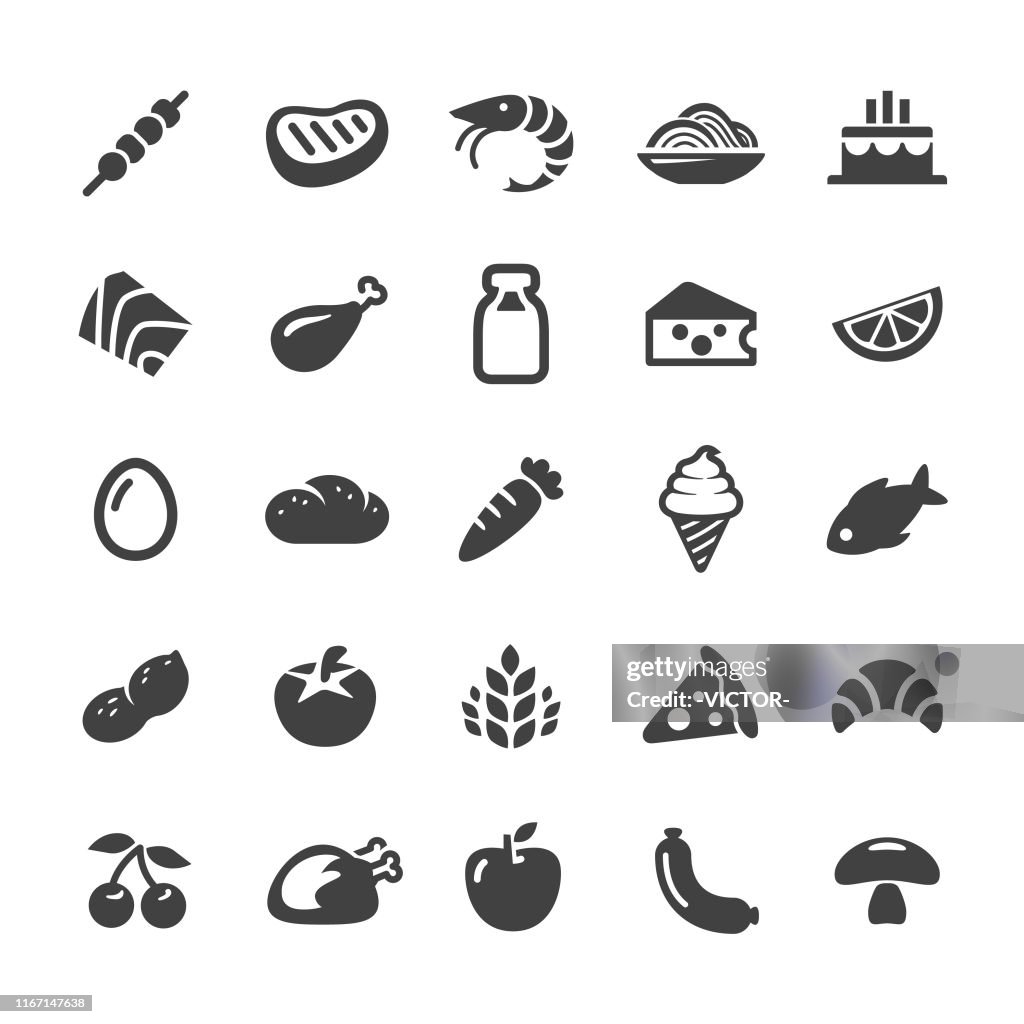 Icônes alimentaires - Série intelligente