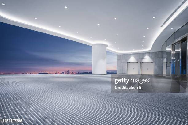 empty room, 3d rendering - night at the net stockfoto's en -beelden