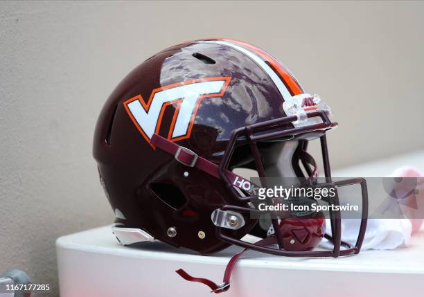 Virginia Tech helmet during the game between the Virginia Tech Hokies and the Old Dominion Monarchs on September 07 at Lane Stadium on Worsham Field...