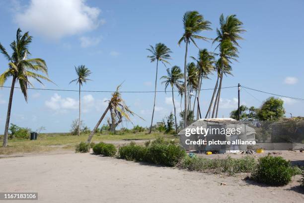 September 2019, Mozambique, Beira: A temporary tent that belongs to an entire camp. People still live in this temporary tent camp near the city of...