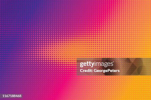 Colored Halftone Pattern Colorful Halftone Pattern Abstract Background High-Res Vector Graphic ...