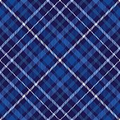 Plaid pattern in blue, navy and white.