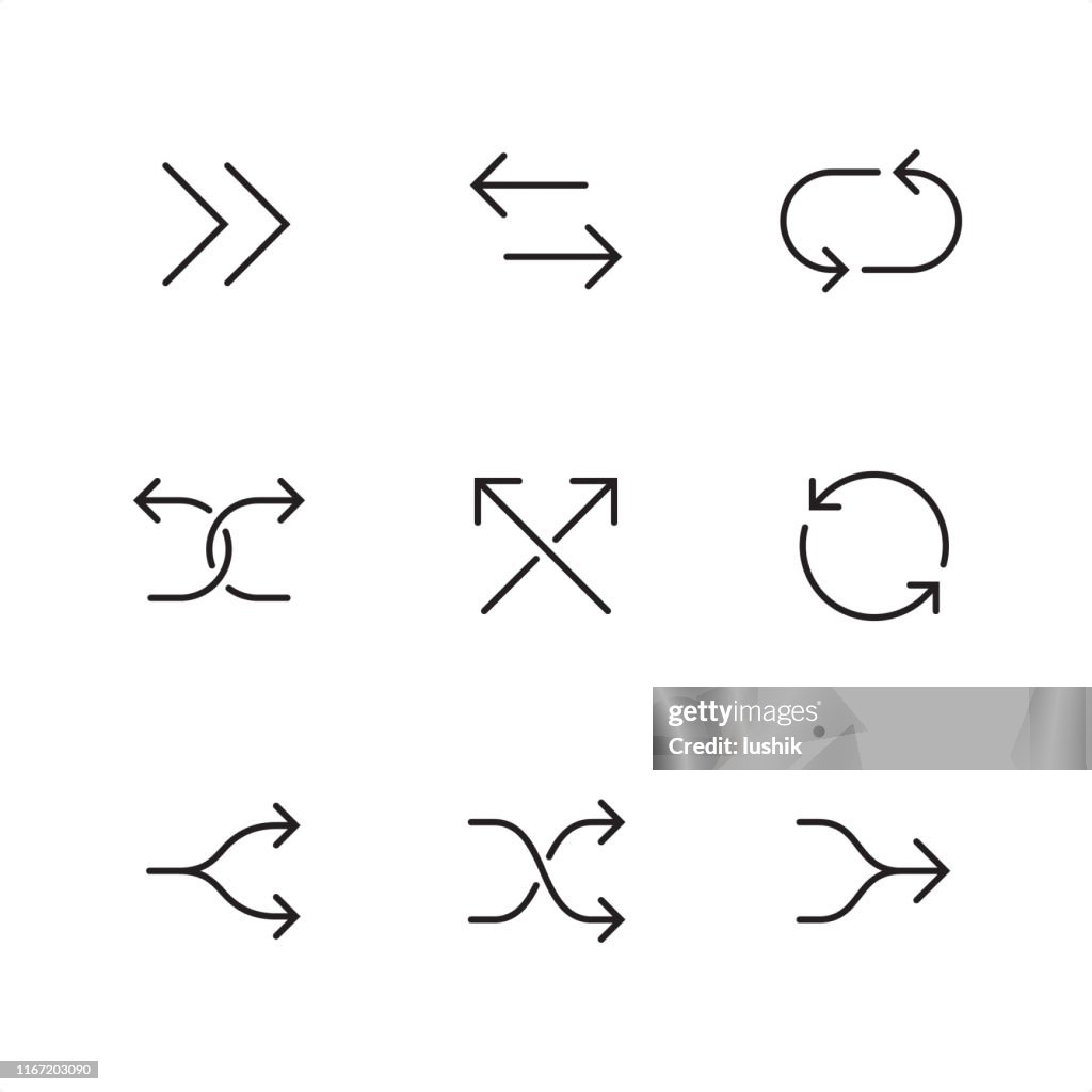 Double flèches - Icônes pixel Perfect contour