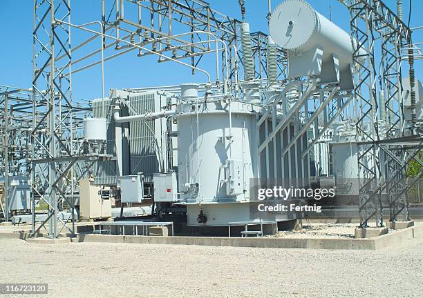 electrical transformer sub-station - transformer stock pictures, royalty-free photos & images