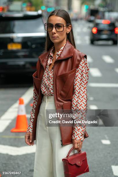 Guest attends the Vera Wang show part of New York Fashion Week at the The American Stock Exchange Building on September 10, 2019 in New York City.