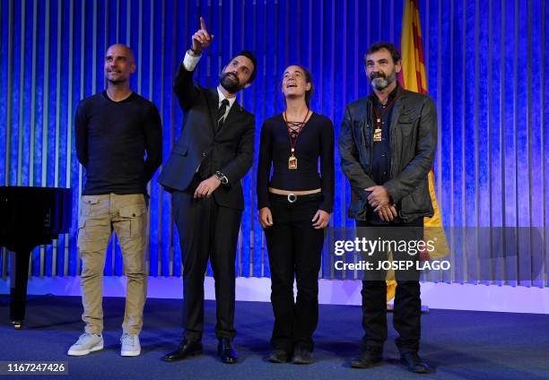 Carola Rackete , German ship captain who works for the German sea rescue organisation Sea-Watch, and Spaniard Oscar Camps , founder Proactiva Open...