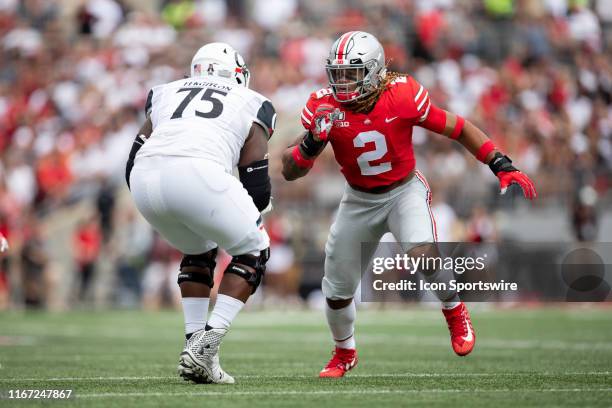 Ohio State Buckeyes defensive end Chase Young during game action between the Ohio State Buckeyes and the Cincinnati Bearcats on September 7 at Ohio...