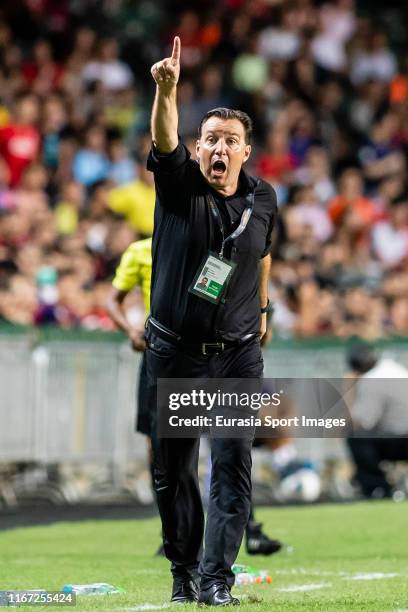 Head coach Marc Wilmots of IR Iran gestures during the FIFA World Cup Asian Qualifier 2nd Round match between Hong Kong and IR Iran at Hong Kong...