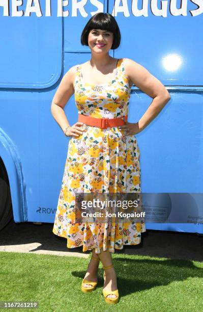 Rebekka Johnson attends the Premiere Of Sony's "The Angry Birds Movie 2" on August 10, 2019 in Los Angeles, California.
