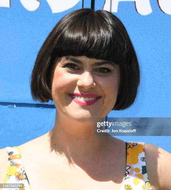 Rebekka Johnson attends the Premiere Of Sony's "The Angry Birds Movie 2" on August 10, 2019 in Los Angeles, California.