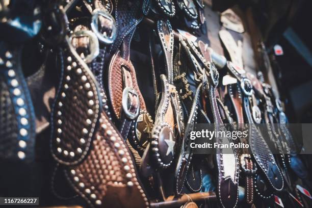 leather goods in fort worth, tx. - fort worth stock pictures, royalty-free photos & images