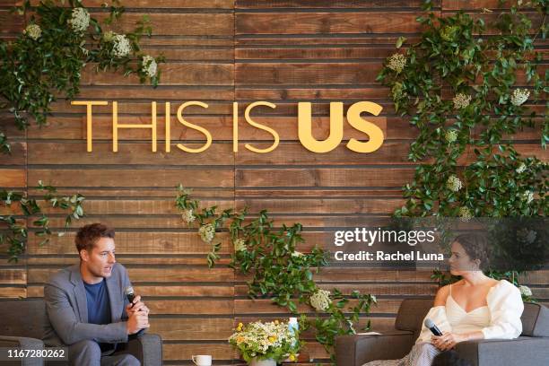 Justin Hartley and Mandy Moore attend 20th Century Fox Television and NBC's "This Is Us" Pancakes with the Pearsons panel at 1 Hotel West Hollywood...