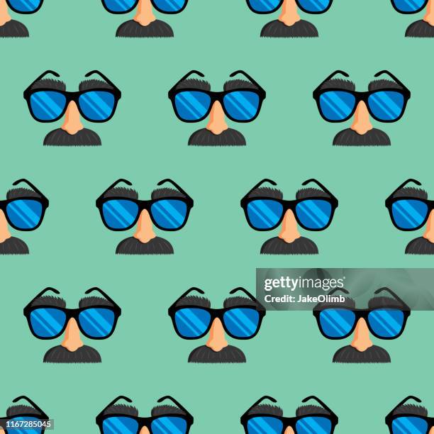 disguise pattern - groucho marx disguise stock illustrations