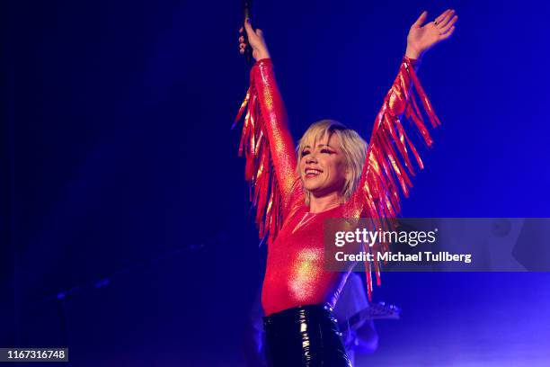 Singer Carly Rae Jepsen performs on her Dedicated Tour at The Wiltern on August 10, 2019 in Los Angeles, California.