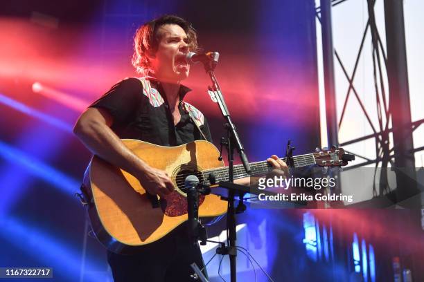 Ketch Secor of Old Crow Medicine Show performs during 2019 Railbird Festival at Keeneland Racecourse on August 10, 2019 in Lexington, Kentucky.