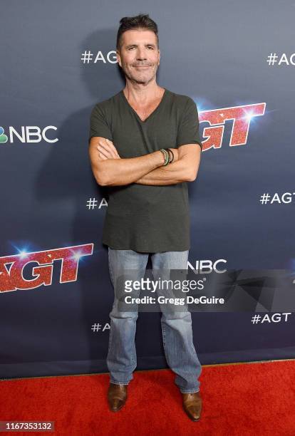 Simon Cowell arrives at "America's Got Talent" Season 14 Live Show Red Carpet at Dolby Theatre on September 10, 2019 in Hollywood, California.