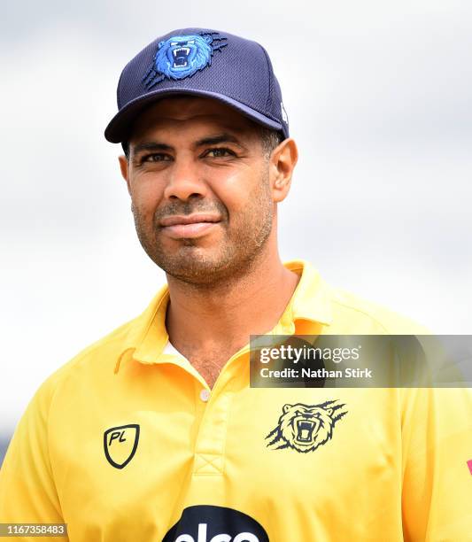 Jeetan Patel of Birmingham Bears looks on during the Vitality Blast match between Birmingham Bears and Lancashire Lightning at Edgbaston on August...