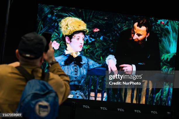 Visitor at TCL boot during the international electronics and innovation fair IFA in Berlin on September 10, 2019.