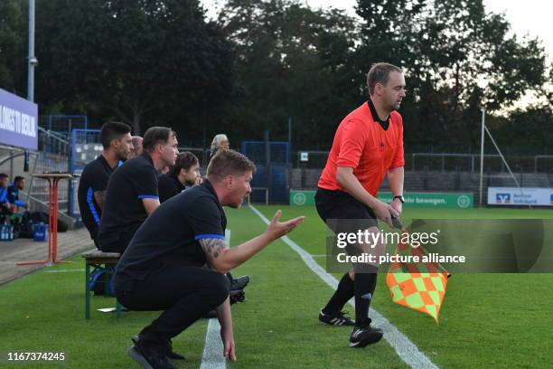 September 2019, Berlin, Charlottenburg-Wilmersdorf: Andreas Neuendorf, head coach of the U23 regional league team of Hertha BSC since summer 2019,...