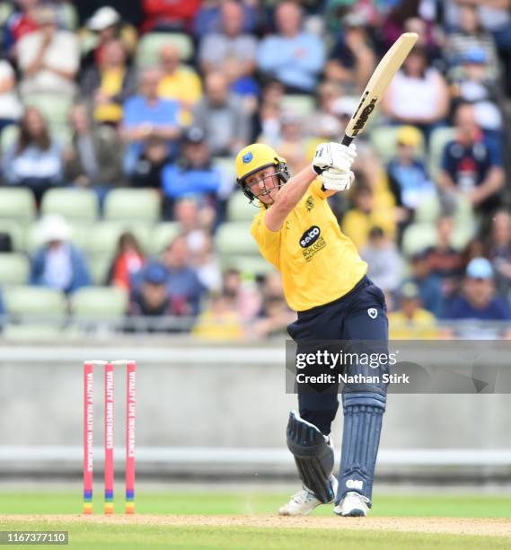 Adam Hose of Birmingham Bears bats during the Vitality Blast match between Birmingham Bears and Lancashire Lightning at Edgbaston on August 11, 2019...