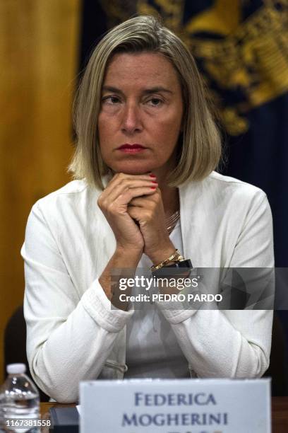 Italy's Federica Mogherini, High Representative of the Union for Foreign Affairs and Security Policy and Vice-President of the European Commission,...