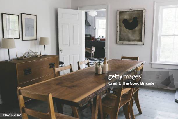 empty dining room - dining room interior stock pictures, royalty-free photos & images