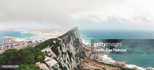 gibraltar rock - la linea de conception stock pictures, royalty-free photos & images