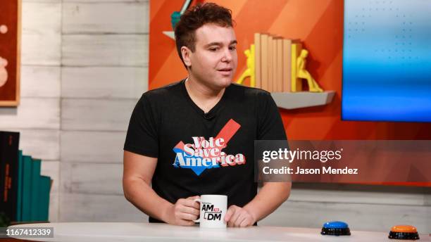 Jon Lovett visits BuzzFeed's "AM To DM" on September 11, 2019 in New York City.
