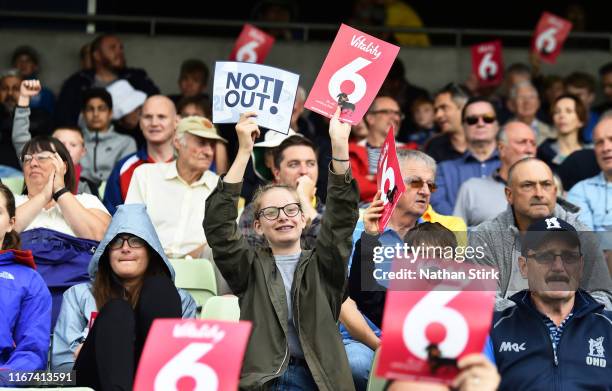 Fans during the Vitality Blast match between Birmingham Bears and Lancashire Lightning at Edgbaston on August 11, 2019 in Birmingham, England.