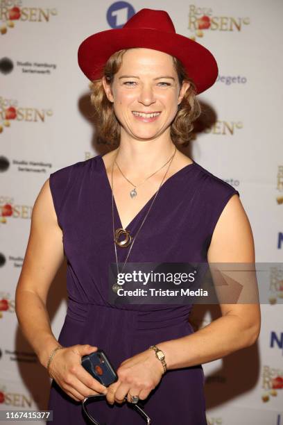 Anjorka Strechel attends the TV series 'Rote Rosen' celebrates 3000 episodes event on August 10, 2019 in Luneburg, Germany.