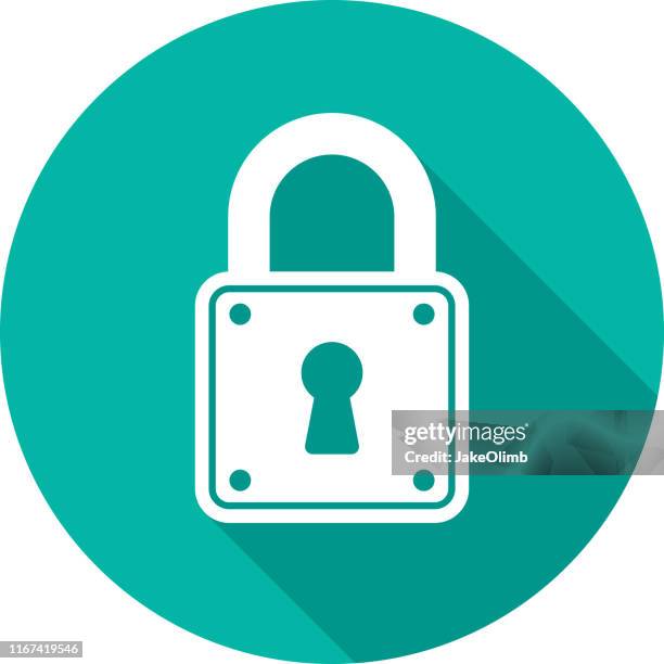 strong lock icon silhouette - password strength stock illustrations