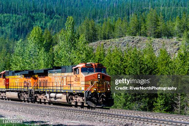 tren bnsf, burlington norte santa fe - burlington northern and santa fe railway fotografías e imágenes de stock