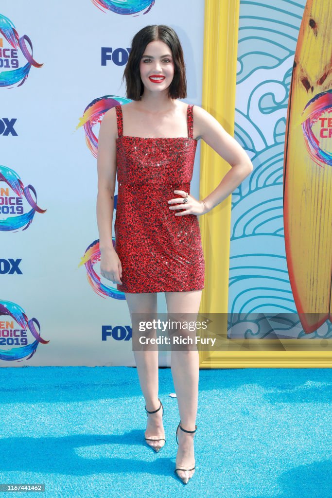 Lucy Hale attends FOX's Teen Choice Awards 2019 on August 11, 2019 in