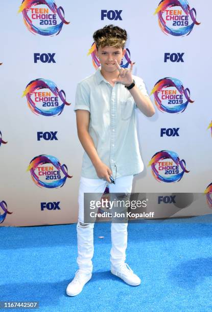 Jacob Sartorius attends FOX's Teen Choice Awards 2019 on August 11, 2019 in Hermosa Beach, California.