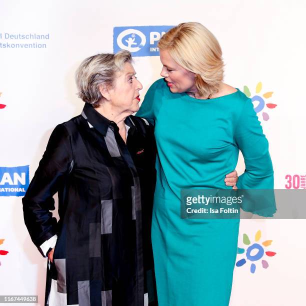 German actress Marie-Luise Marjan and German politician Julia Kloeckner attend the Ulrich Wickert Award for Childen's Rights at Tipi am Kanzleramt on...