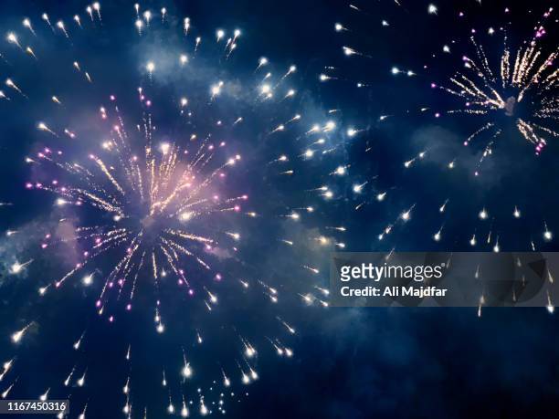 fireworks - new year 2019 stock-fotos und bilder