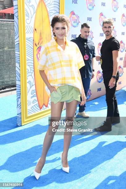 Zendaya attends FOX's Teen Choice Awards 2019 on August 11, 2019 in Hermosa Beach, California.