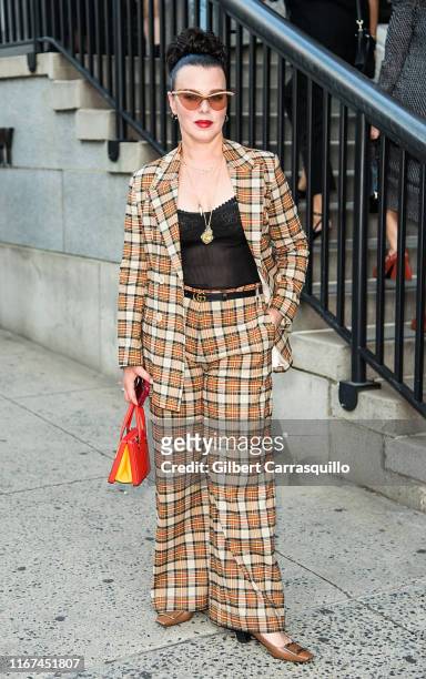 Actress Debi Mazar is seen arriving to Marc Jacobs Spring 2020 Fashion Show at Park Avenue Armory on September 11, 2019 in New York City.