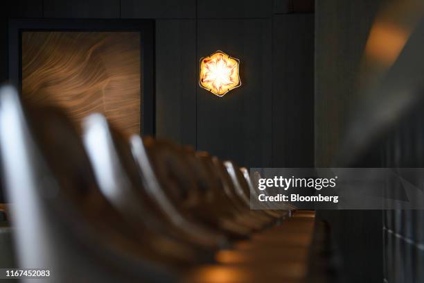 Chairs are seen at the Orchid Bar of the Okura Tokyo hotel, operated by Hotel Okura Co., Prestige Tower during a media tour in Tokyo, Japan, on...