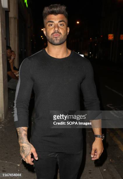 Rogan O'Connor attending the LFW: Exempt Society Preview Party at Nikki's Bar in London.