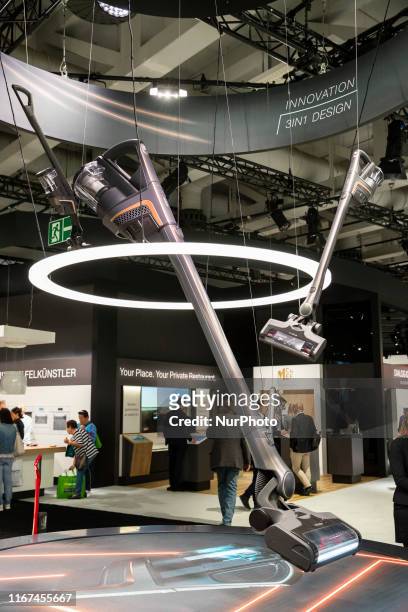 Triflex HX1 vacuum cleaner at the Miele boot during the international electronics and innovation fair IFA in Berlin on September 11, 2019.