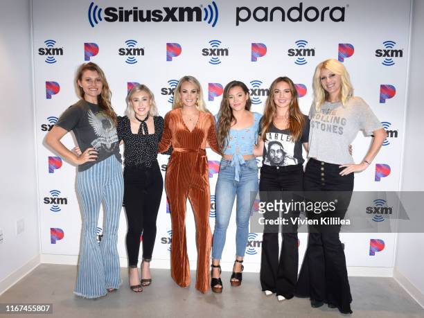 Jennifer Wayne, Madison Marlow, Carrie Underwood, Jenny McCarthy, Taylor Dye, Naomi Cooke and Hannah Mulholland attend SiriusXM's Town Hall With...